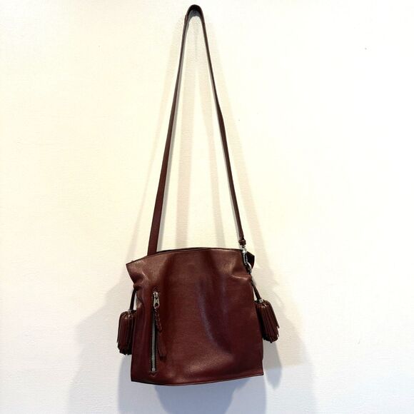 Oryany Tote Purse Leather Wine Bag Tassel Shoulder Crossbody Convertible Strap - Picture 13 of 14